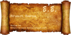 Bruszt Barna névjegykártya